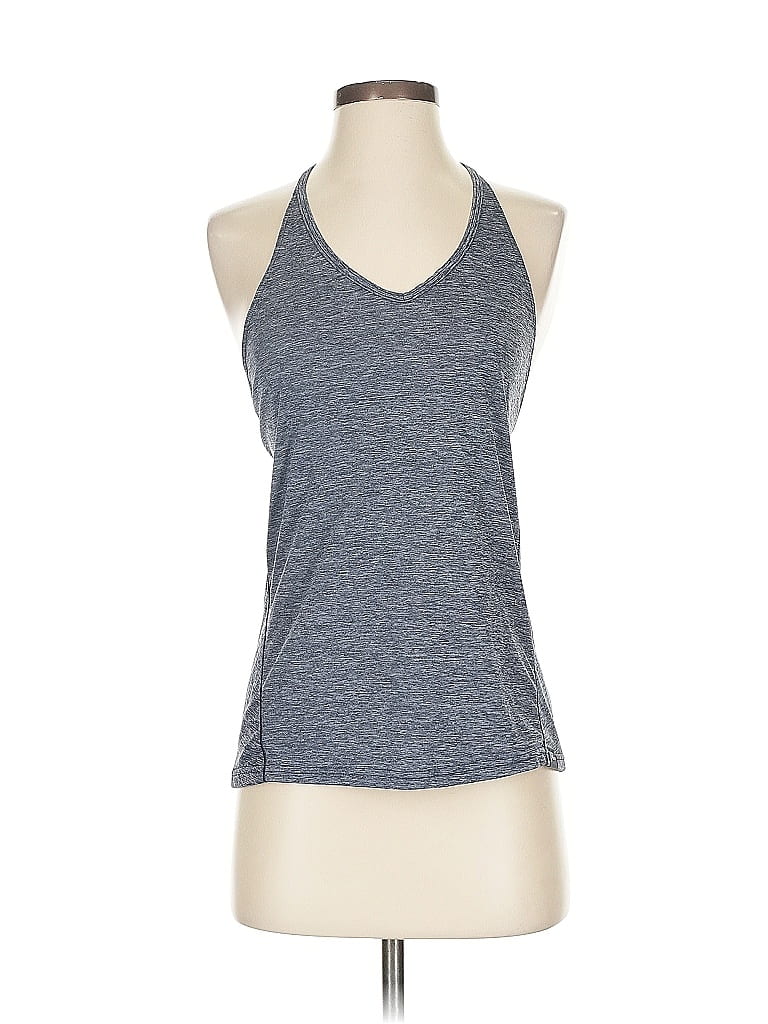 Pre-owned New Balance Tank Top Gray Halter Neckline Tops