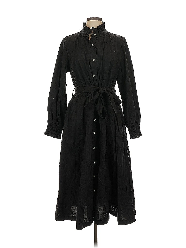 Free Assembly 100% Cotton Black Casual Dress Size L - photo 1