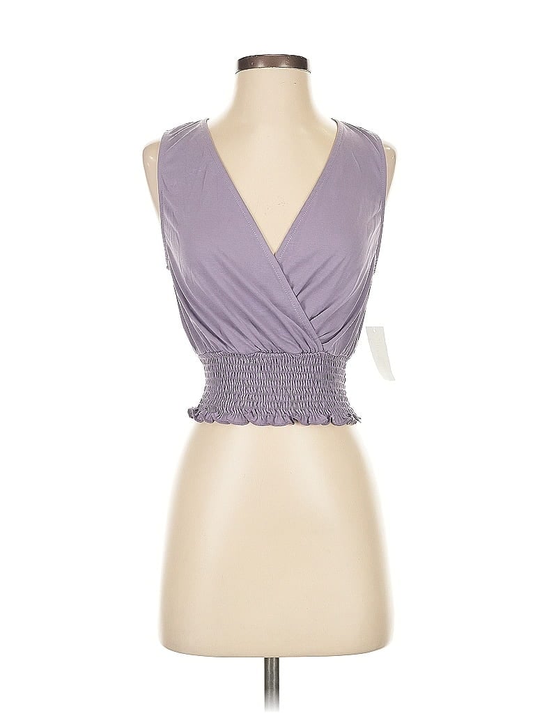 Moa Moa Sleeveless Blouse In Purple