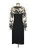 David Meister 100% Rayon Graphic Black Cocktail Dress Size 4 - photo 2