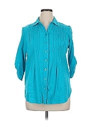 Woman Within 3/4 Sleeve Button Down Shirt
