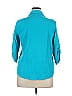 Woman Within 100% Cotton Teal 3/4 Sleeve Button-Down Shirt Size 14 - photo 2