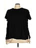 LOGO by Lori Goldstein Black Short Sleeve Top Size 3X - photo 1