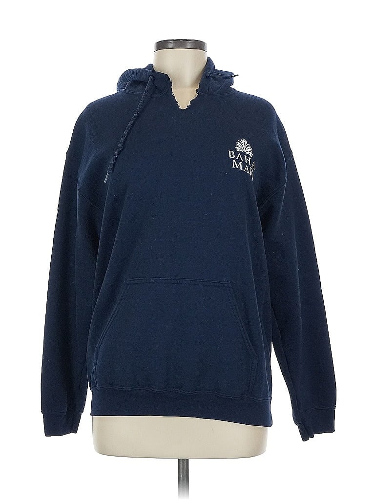 Pre-owned Assorted Brands Pullover Hoodie In Blue