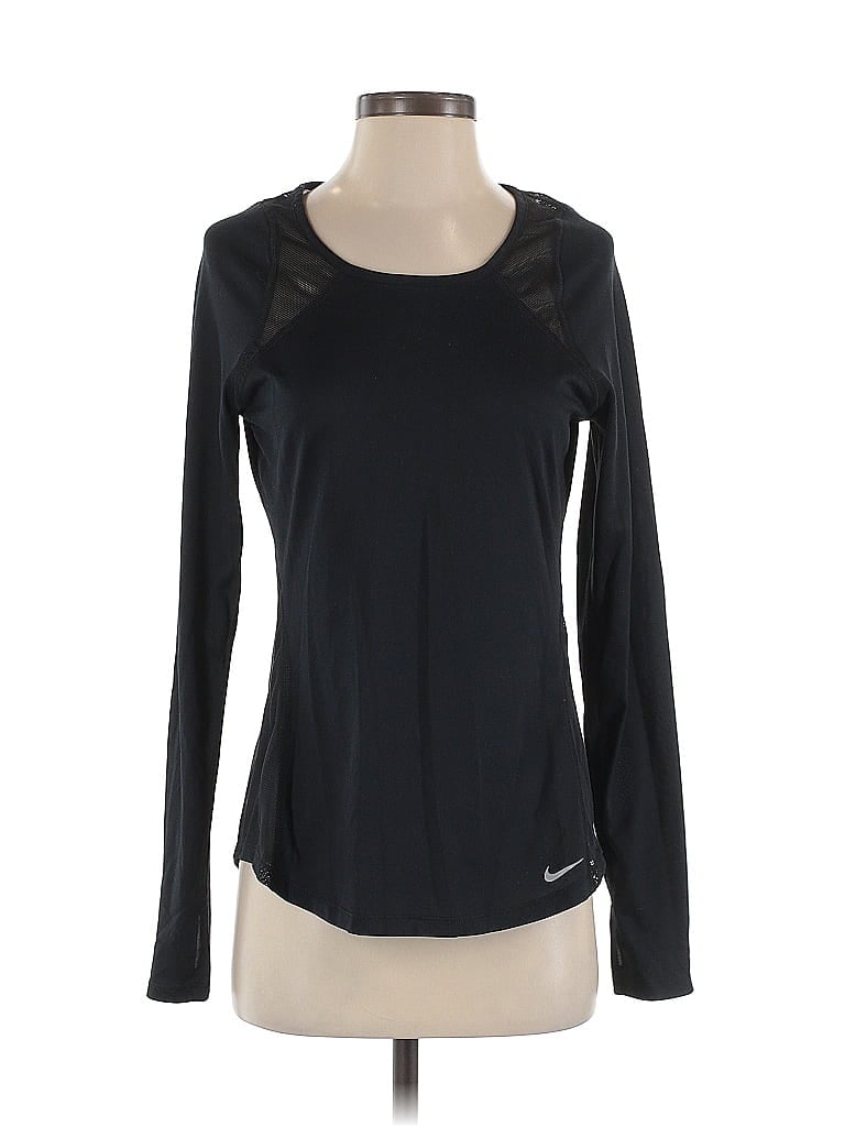 Click to view more detailed imagery on our partner's website Pre-owned Nike Long Sleeve Top Black Crew Neck Tops
