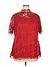 Isaac Mizrahi LIVE! Red Short Sleeve Blouse Size 1X - photo 1