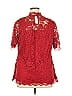 Isaac Mizrahi LIVE! Red Short Sleeve Blouse Size 1X - photo 2