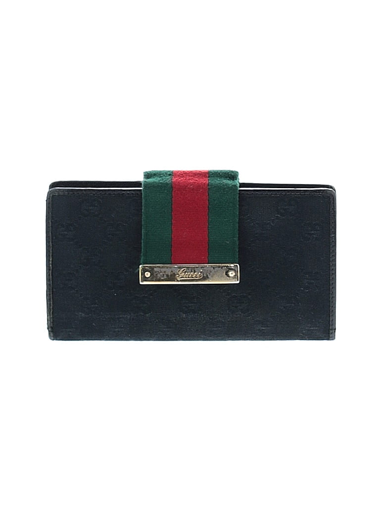 Gucci Blue Black Monogram Ladies Web Long Wallet One size - photo 1