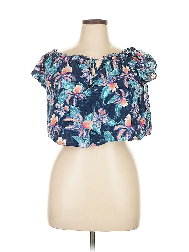 Pre-owned Rip Curl Sleeveless Blouse In Blue