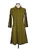 H By Halston Solid Green Casual Dress Size XS - photo 1