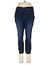 Belle By Kim Gravel Chevron-herringbone Blue Jeggings Size 10 - photo 1