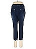 Belle By Kim Gravel Chevron-herringbone Blue Jeggings Size 10 - photo 2