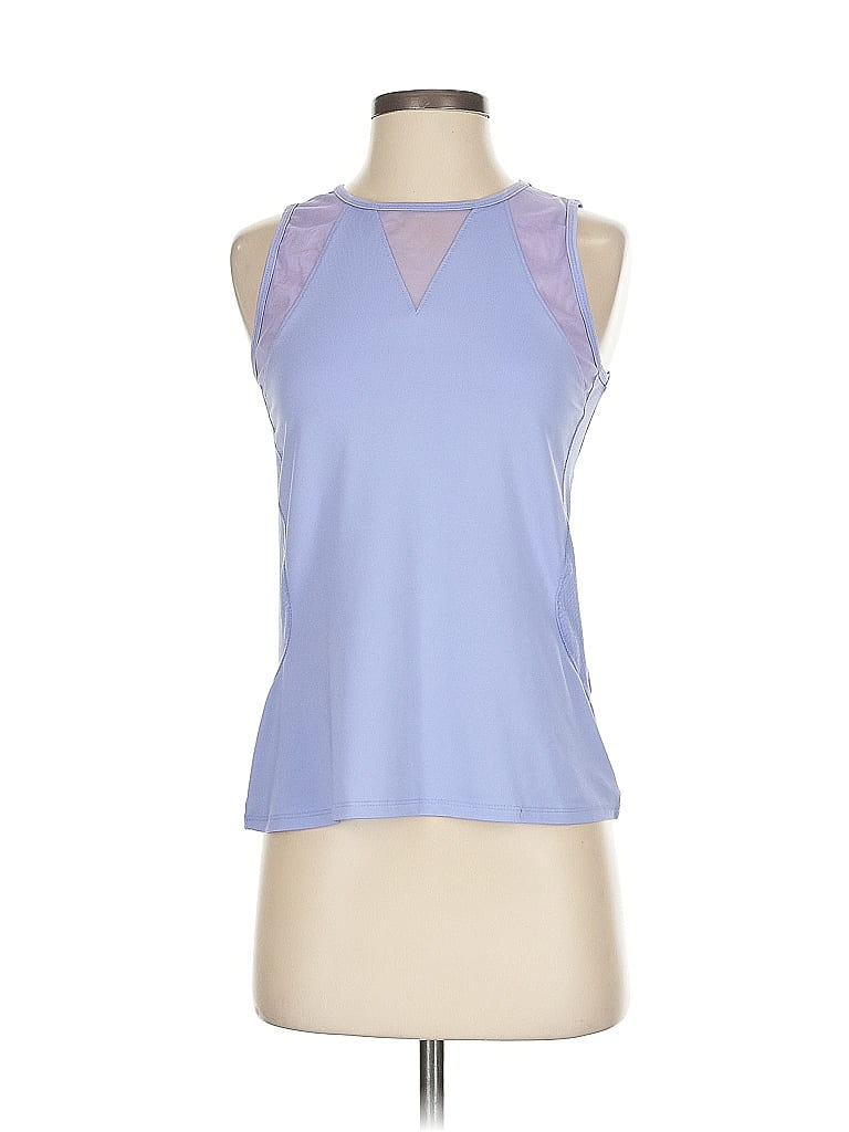 Lucky in Love Blue Sleeveless T-Shirt Size S - photo 1