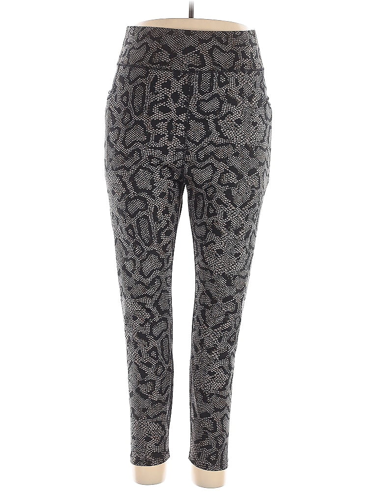 Pre-owned Pop Fit Active Pants In Gray