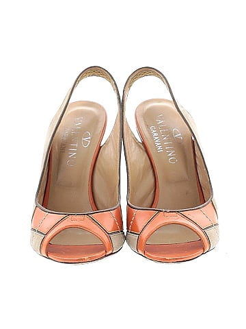 Valentino Garavani Vintage Leather Slingback Wedges (view 2)