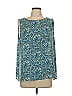 Talbots Outlet 100% Polyester Teal Sleeveless Blouse Size L - photo 1