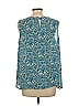 Talbots Outlet 100% Polyester Teal Sleeveless Blouse Size L - photo 2