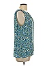 Talbots Outlet 100% Polyester Teal Sleeveless Blouse Size L - photo 4