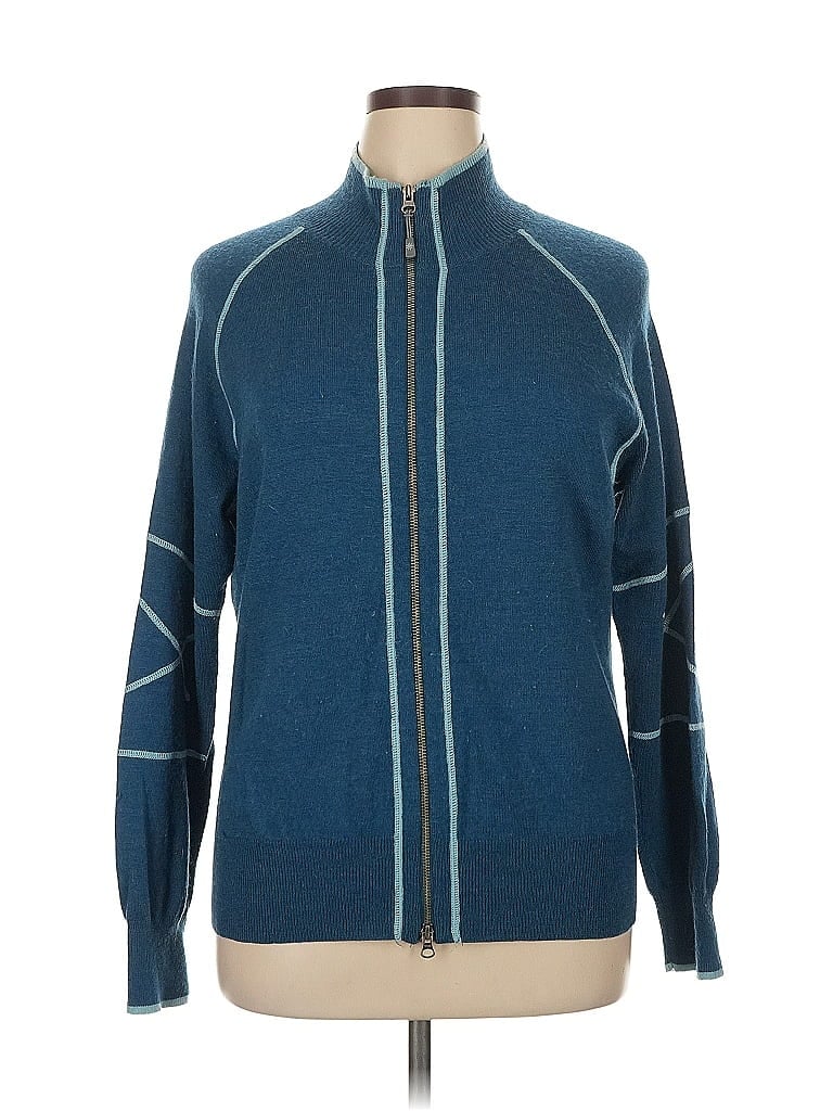 Pre-owned Offline By Aerie Wool Cardigan Sweater In Blue