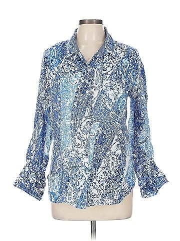 Tommy Hilfiger Blue Paisley Long Sleeve Shirt (view 1)