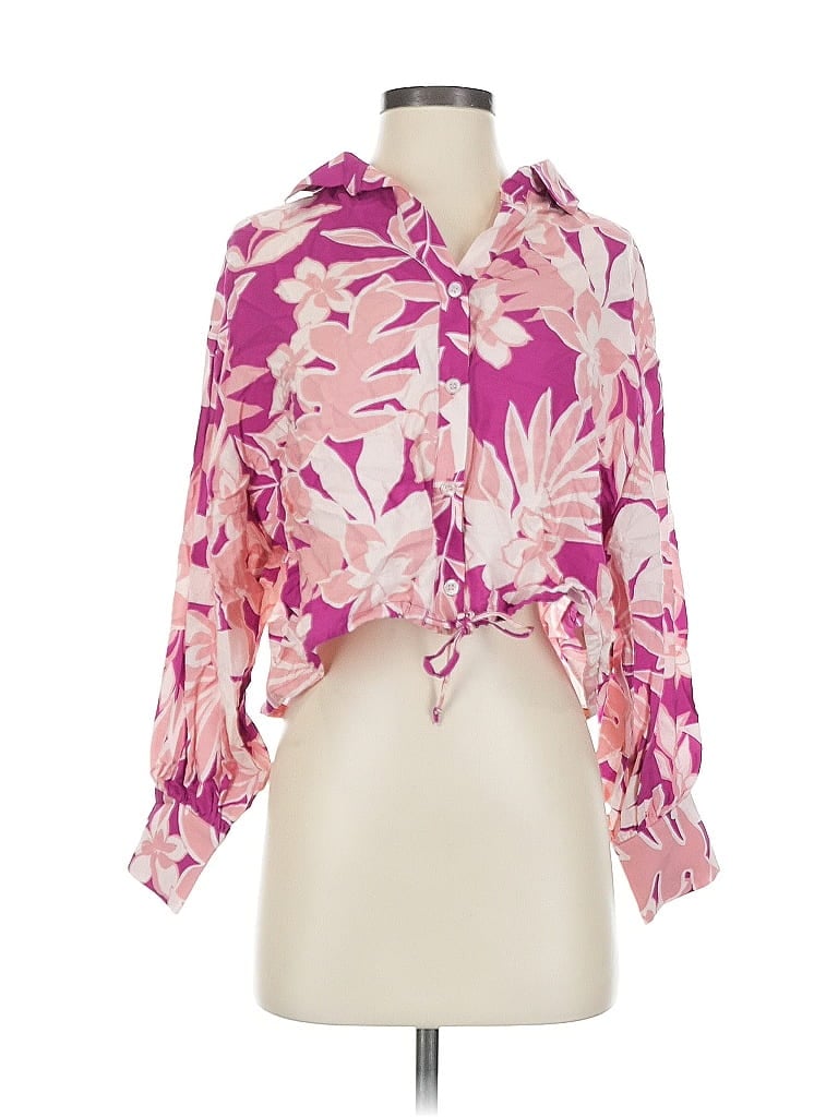 Click to view more detailed imagery on our partner's website Pre-owned Drew 3/4 Sleeve Blouse In Pink