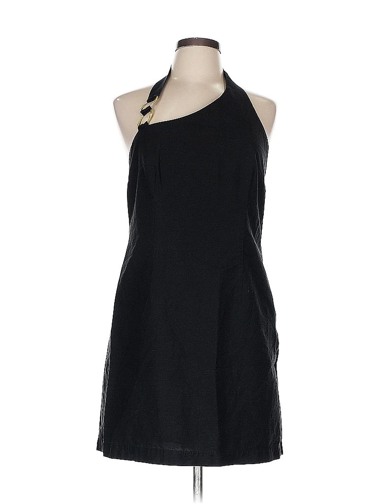 Future Collective Solid Black Cocktail Dress Size 10 - photo 1
