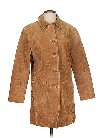 Carmar Tan Suede Jacket Classic Collar (view 1)