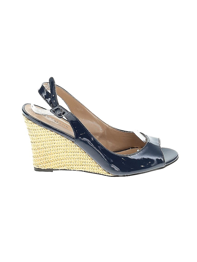 Ann Taylor Factory Blue Wedges Size 8 1/2 - photo 1