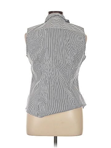 Kasper Sleeveless Button-Down Shirt (view 2)
