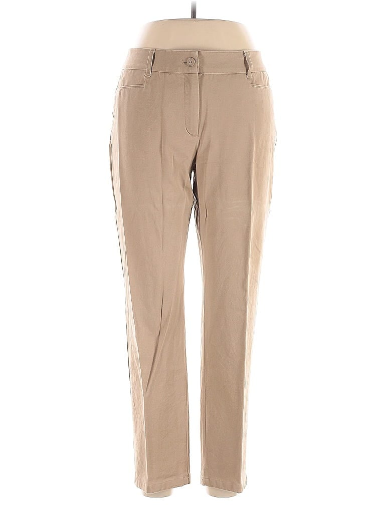 Talbots Outlet Solid Tan Casual Pants Size 12 - photo 1