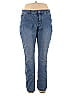 Soho JEANS NEW YORK & COMPANY Solid Blue Jeans Size 16 - photo 1