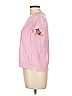 Ann Taylor LOFT Outlet 100% Cotton Pink Short Sleeve T-Shirt Size L - photo 5