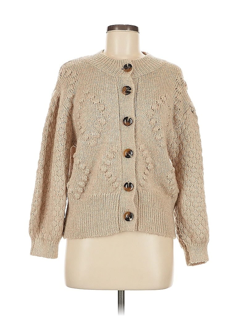 Who What Wear 100% Wool Tan Wool Cardigan Size M - photo 1