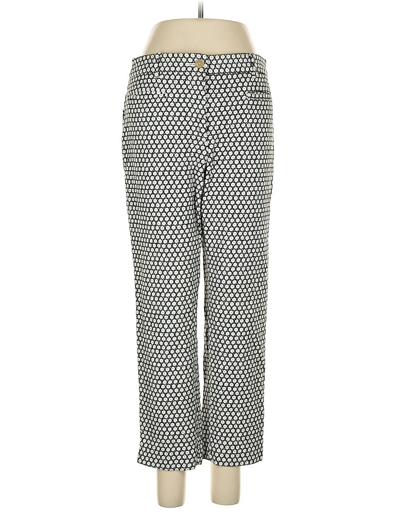 Ann Taylor Polka Dots Silver Casual Pants Size 6 - photo 1