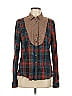We the Free 100% Cotton Tweed Brown Long Sleeve Blouse Size M - photo 1