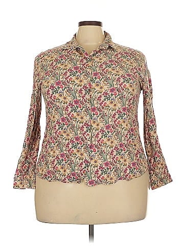 Big Dart 3/4 Sleeve Button-Down Shirt (view 1)