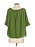 Blue Sand 100% Polyester Green 3/4 Sleeve Blouse Size XXS (estimated) - photo 2
