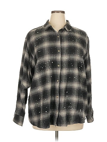 a.n.a. A New Approach Long Sleeve Button-Down Shirt (view 1)