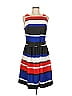 W by Worth Stripes Blue Casual Dress Size 6 - photo 1