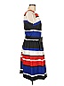W by Worth Stripes Blue Casual Dress Size 6 - photo 4