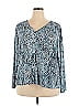 Susan Graver Teal Long Sleeve Blouse Size 2X - photo 1