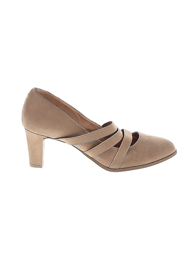 Journee Collection Tan Heels Size 12 - photo 1