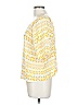 Ann Taylor LOFT Outlet 100% Rayon Stripes Yellow Short Sleeve Blouse Size L - photo 5