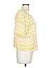 Ann Taylor LOFT Outlet 100% Rayon Stripes Yellow Short Sleeve Blouse Size L - photo 4