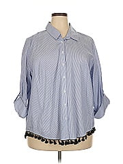 Eloquii 3/4 Sleeve Button Down Shirt