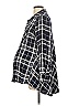 Motherhood 100% Rayon Plaid Blue 3/4 Sleeve Blouse Size L - photo 5