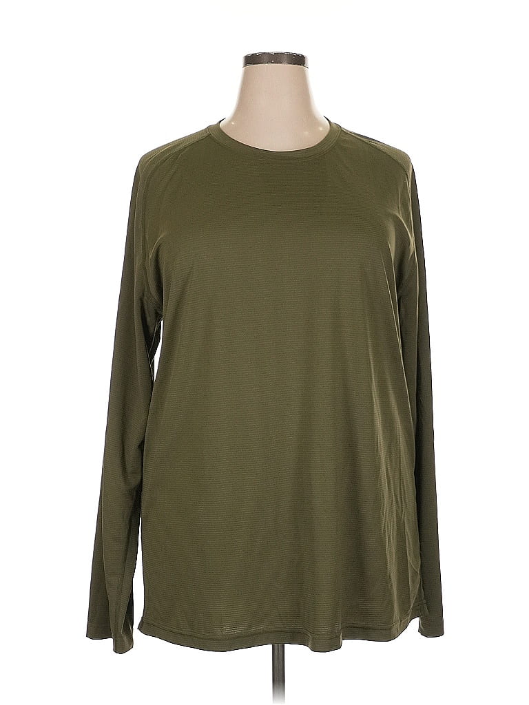 Pre-owned Assorted Brands Long Sleeve T-shirt In Green