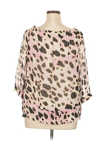 INC International Concepts 3/4 Sleeve Silk Top (view 2)