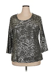 Jm Collection 3/4 Sleeve Top
