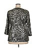 JM Collection Metallic Silver 3/4 Sleeve Top Size XXL - photo 2